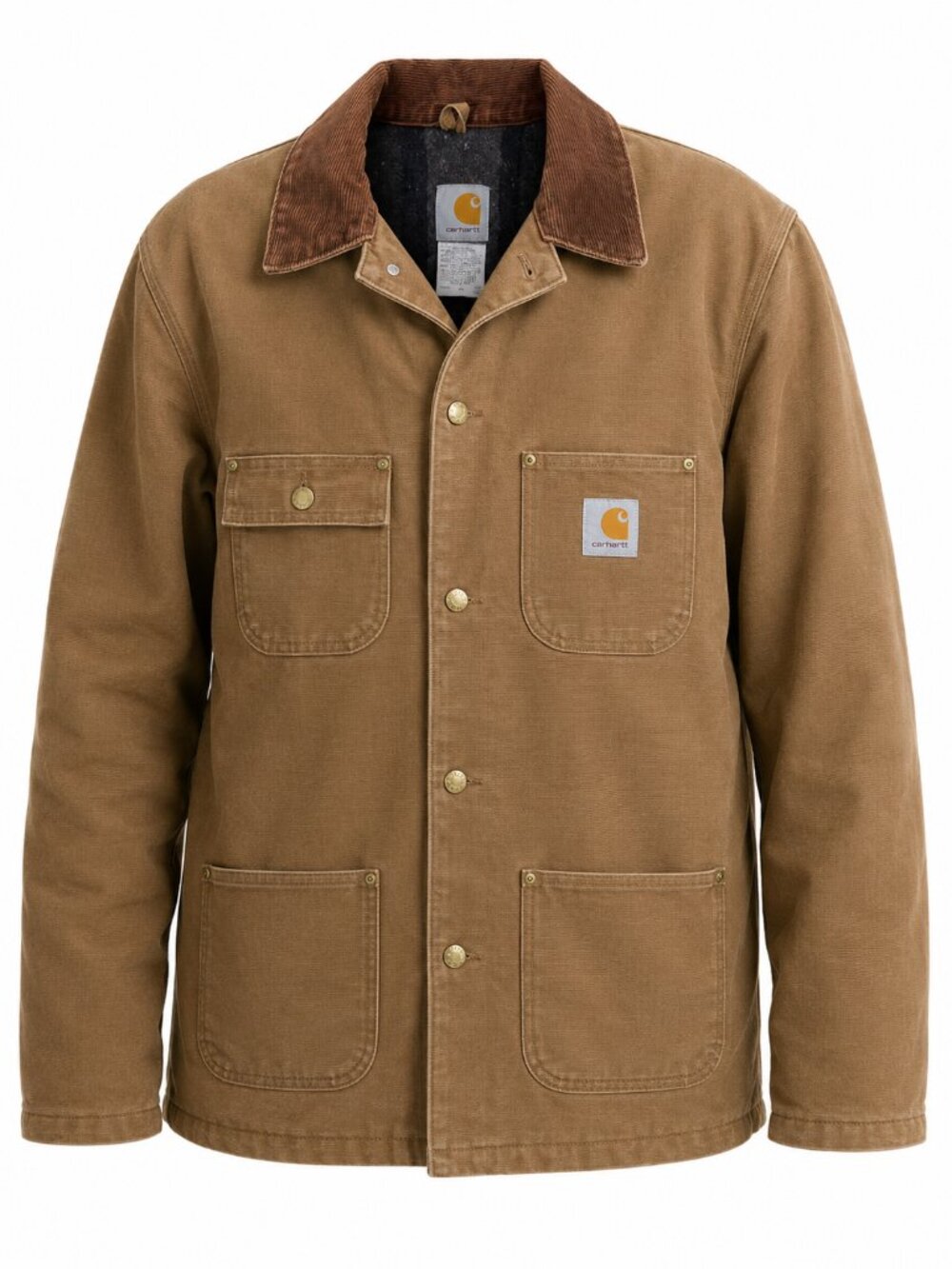 Vintage Carhartt C01 Chore Coat 44 Tall USA Made Union Made Blanket Lined